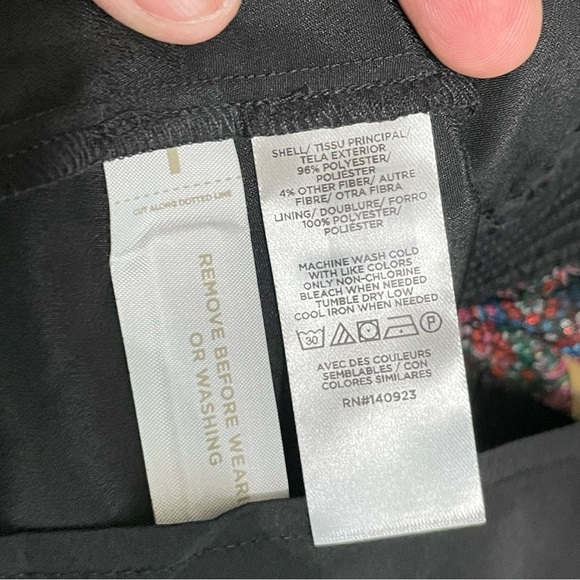 Loft Shimmer Paisley Tiered short Skirt size Large - Picture 11 of 13